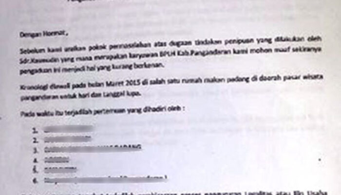 Tersandung Kasus Dugaan Penipuan, KN Bolos Ngantor Satu Bulan