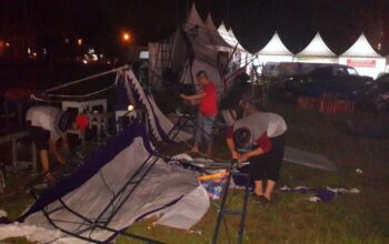 Diterjang Angin Kencang, 7 Stand di Pameran Pembangunan Pariwisata Pangandaran Ambruk