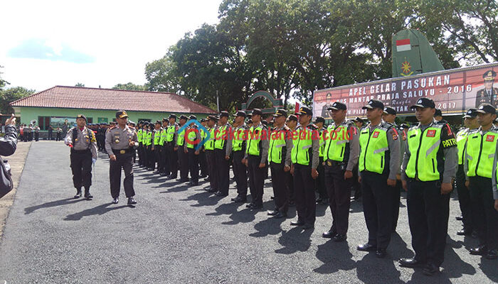 Jelang Pilkada Kota Cimahi, Beberapa Unsur Keamanan Gelar Apel Mantap Praja Saluyu