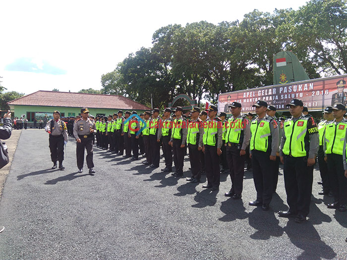 Jelang Pilkada Kota Cimahi, Beberapa Unsur Keamanan Gelar Apel Mantap Praja Saluyu