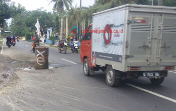 Toren dan Gentong Hiasi Jalan Raya Nasional Parigi – Pangandaran