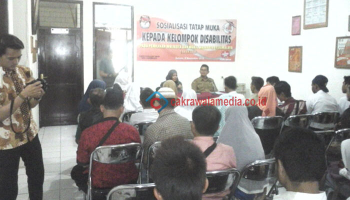 KPU Kota Tasikmalaya Gelar Sosialisasi Tata Cara Pencoblosan Bagi Pemilih Disabilitas
