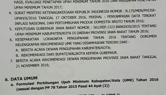 UMK Ditetapkan, Buruh KASBI Kota Cimahi Ancam Mogok Kerja