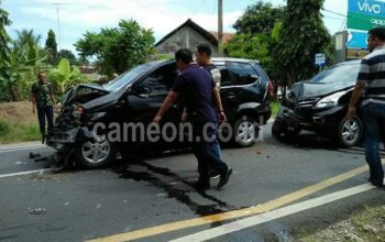 Mobil Rombongan Kejati Dan Kejari Ciamis Terlibat Tabrakan Beruntun di Pangandaran