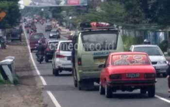 H-1 Lebaran Arus Lalin di Jalur Ciamis Terpantau Ramai Lancar