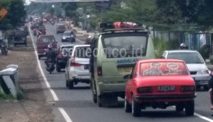 H-1 Lebaran Arus Lalin di Jalur Ciamis Terpantau Ramai Lancar