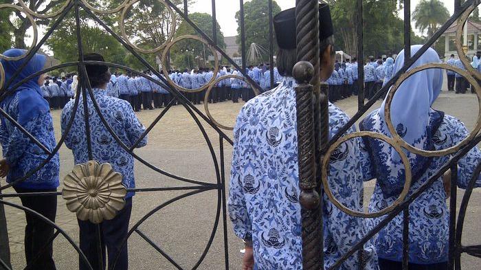 Hari Terakhir Apel Pagi, Ratusan ANS Kesiangan