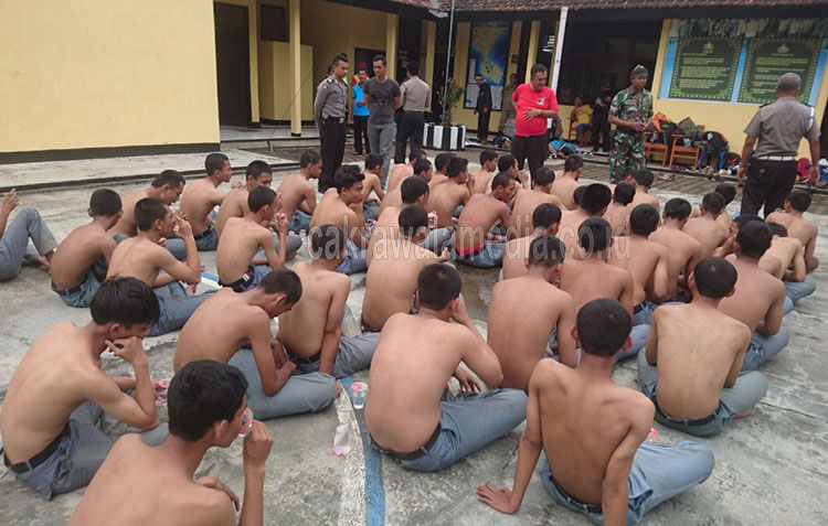 Hendak Tawuran di Pangandaran, Puluhan Pelajar Asal Bogor di Amankan Polisi