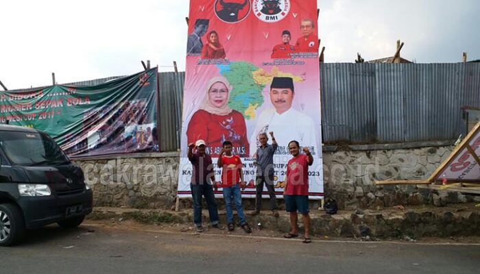 Sebar Baliho, BMI Makin Mantap Dukung Elin-Maman