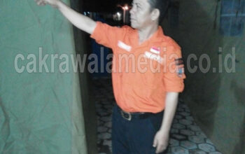 Genangan Air Mulai Surut, Pemdes. FKDM-PB Babakan Dirikan Posko Bencana