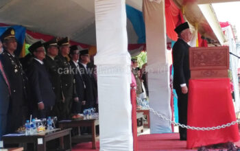 Wabup Pimpin Upacara Milangkala ke- 5 Kabupaten Pangandaran