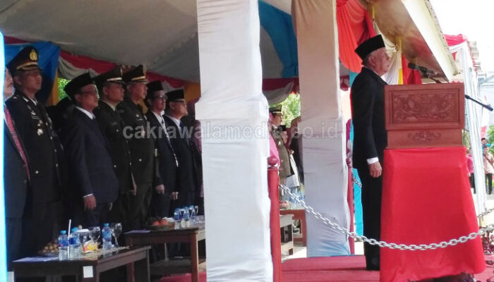 Wabup Pimpin Upacara Milangkala ke- 5 Kabupaten Pangandaran