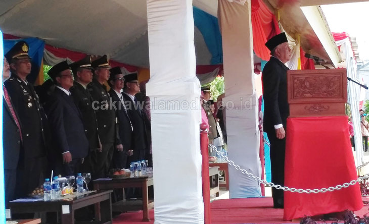 Wabup Pimpin Upacara Milangkala ke- 5 Kabupaten Pangandaran