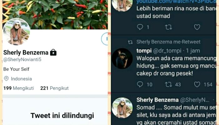 Umpat Ustd Somad di Akun Tweeter, Artis Berkerudung di Bully Ribuan Netizen