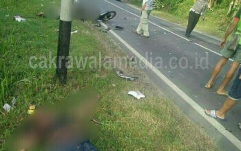 Tabrakan Arah Berlawanan, Dua Pengendara Motor Tewas