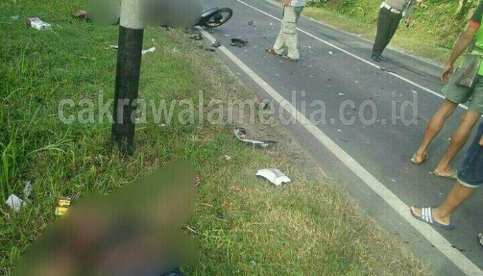 Tabrakan Arah Berlawanan, Dua Pengendara Motor Tewas