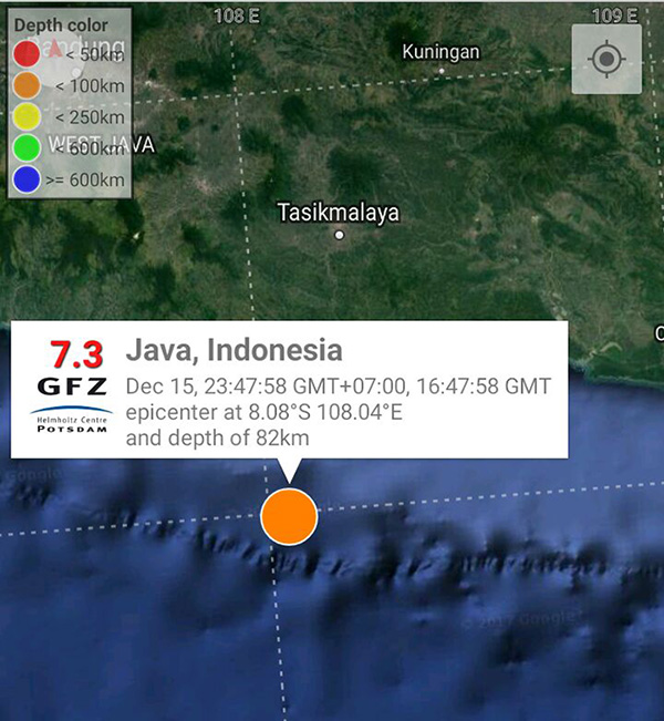 Semalam, Jawa Barat Diguncang Gempa
