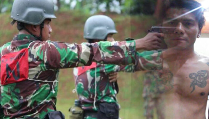 Tak Terima Dilerai  Anggota TNI, Preman Bertato Bacok  Anggota Brigif 13 Galuh
