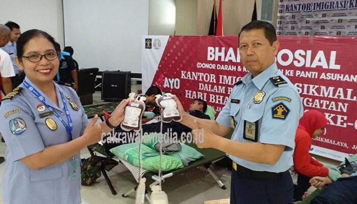 Peringati HBI ke-68, Imigrasi Tasikmalaya Gelar Donor Darah