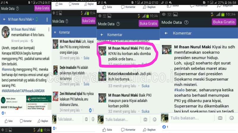 Sebut Kyai dan PKI Korban Orba, Seorang Oknum Baznas Kab Dikecam Netizen