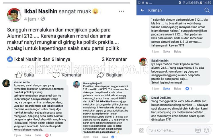 Timses RK-UU Jelekan Alumni 212, Inilah Kecaman Netizen