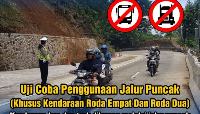 Pasca Longsor, Jalur Puncak Bogor Tutup Sementara