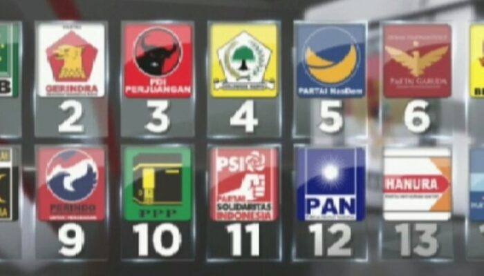 Inilah Nomor Urut Partai Peserta Pemilu 2019