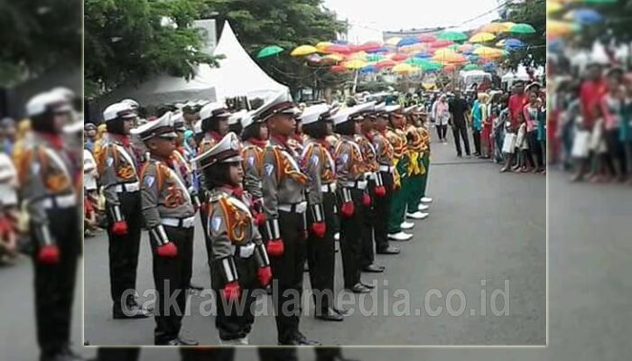 Ratusan Polisi Cilik Ikut Meriahkan HUT Kota Banjar Ke 15