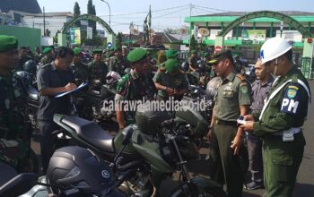 Denpom Periksa Kendaraan Dinas Prajurit Kodim 0612 Tasikmalaya
