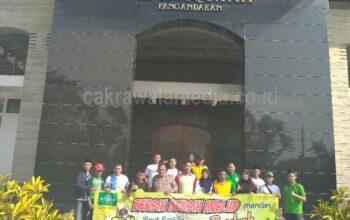 Sambut Ramadhan, PCNU dan Polisi di Pangandaran Bersih -Bersih Masjid