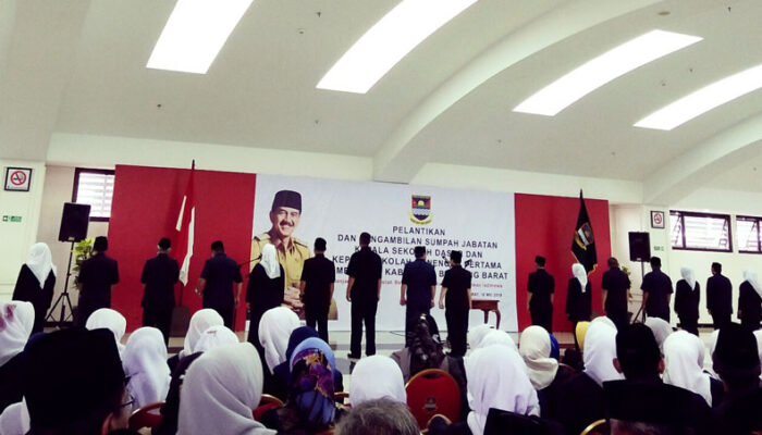Dilantik, Ratusan Kepala SD dan SMP di KBB Dituntut Amanah