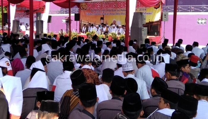 Jaga Kondusifitas, Polres Ciamis Gelar Polres Bersholawat
