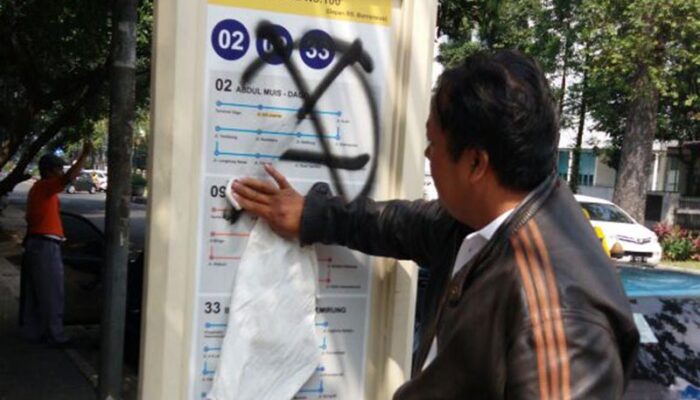 Dishub Kota Bandung Kecam Aksi Vandalisme di Sejumlah Shelter