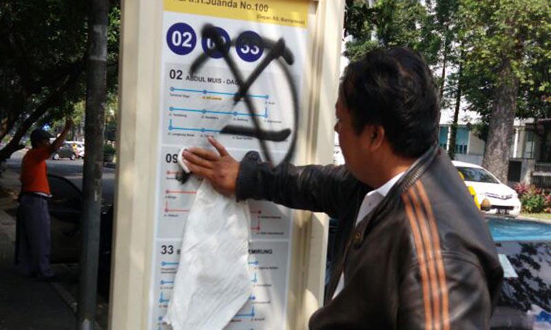 Dishub Kota Bandung Kecam Aksi Vandalisme di Sejumlah Shelter