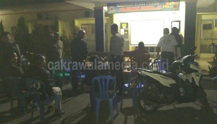 Polsek bersama Unsur Muspika Kecamatan Pangandaran Nobar Piala Dunia 2018