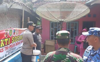 Karya Bakti Sinergitas TNI POLRI, Polres Ciamis Bedah Rumah Warga Desa Purbahayu Pangandaran