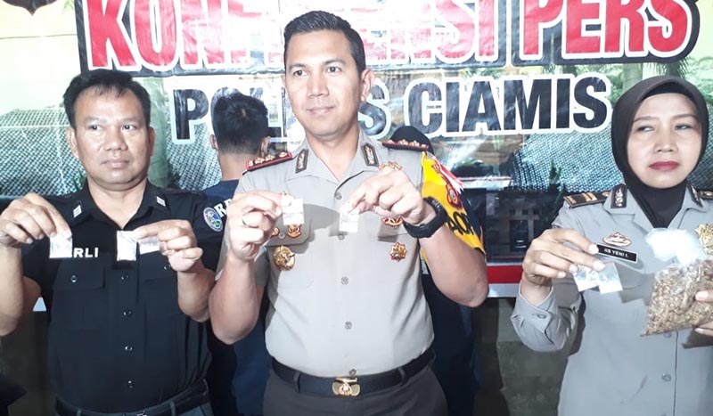 Polres Ciamis Bekuk 2 Penyelundup Narkoba di Lapas Kelas II B Ciamis