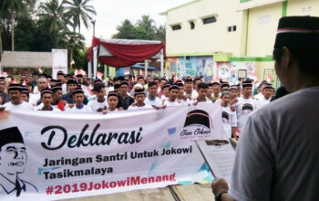 Ratusan Santri di Kota Tasik Dukung Jokowi Dua Periode
