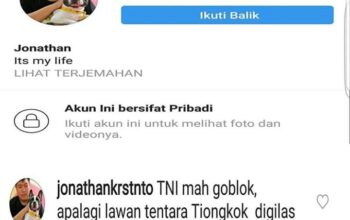 Warga Keturunan Berulah Lagi, Mereka Semakin Berani lecehkan TNI