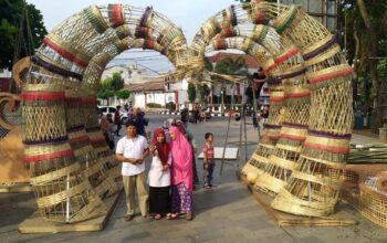 Ornamen Gapura Bambu di TOF 2018 Tampak Megah