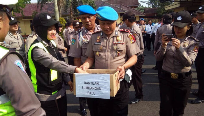 Peduli Korban Gempa, Polres Tasik Kota Gelar Salat Gaib dan Galang Dana