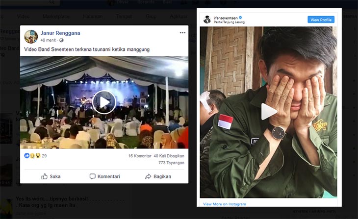 Kru dan Istri Vokalis Band Seventeen Hilang Saat Tsunami
