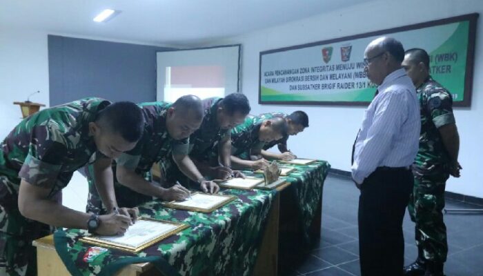 Brigif 13 Siap Wujudkan WBK dan WBBM