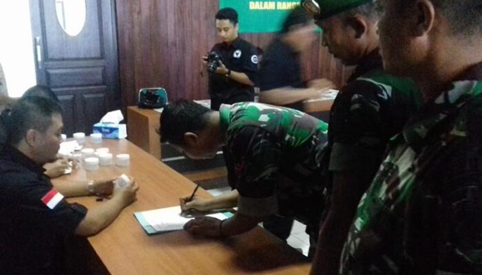 90 Anggota Kodim 0612 di Tes Urine