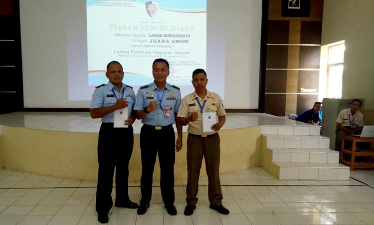 Danlanud Wiriadinata Raih Juara Umum Lomba Publikasi Tingkat Koopsau 1