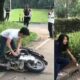 Tak Terima Ditilang, Pria Ini Nekad Merusak Motor Pacar