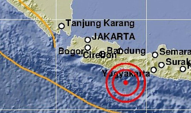 Gempa Bumi 5,7 SR Guncang Barat Daya Cilacap, Terasa hingga Tasikmalaya
