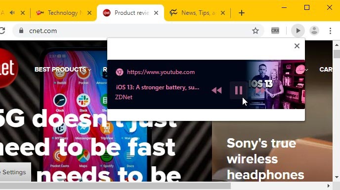 Google Chrome Akan Tambahkan Fitur Baru, Tombol Play-Pause