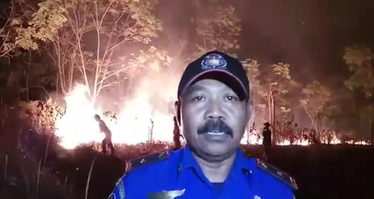 15 Hektar Kebun Karet Padawaras Terbakar