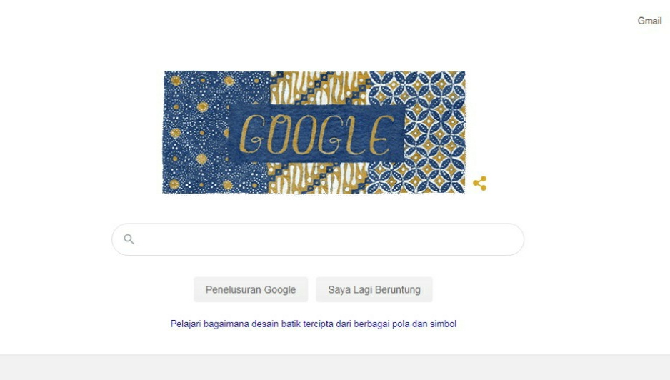 Waw Hari Batik, Google Doodle Tampilkan Batik Khas Indonesia